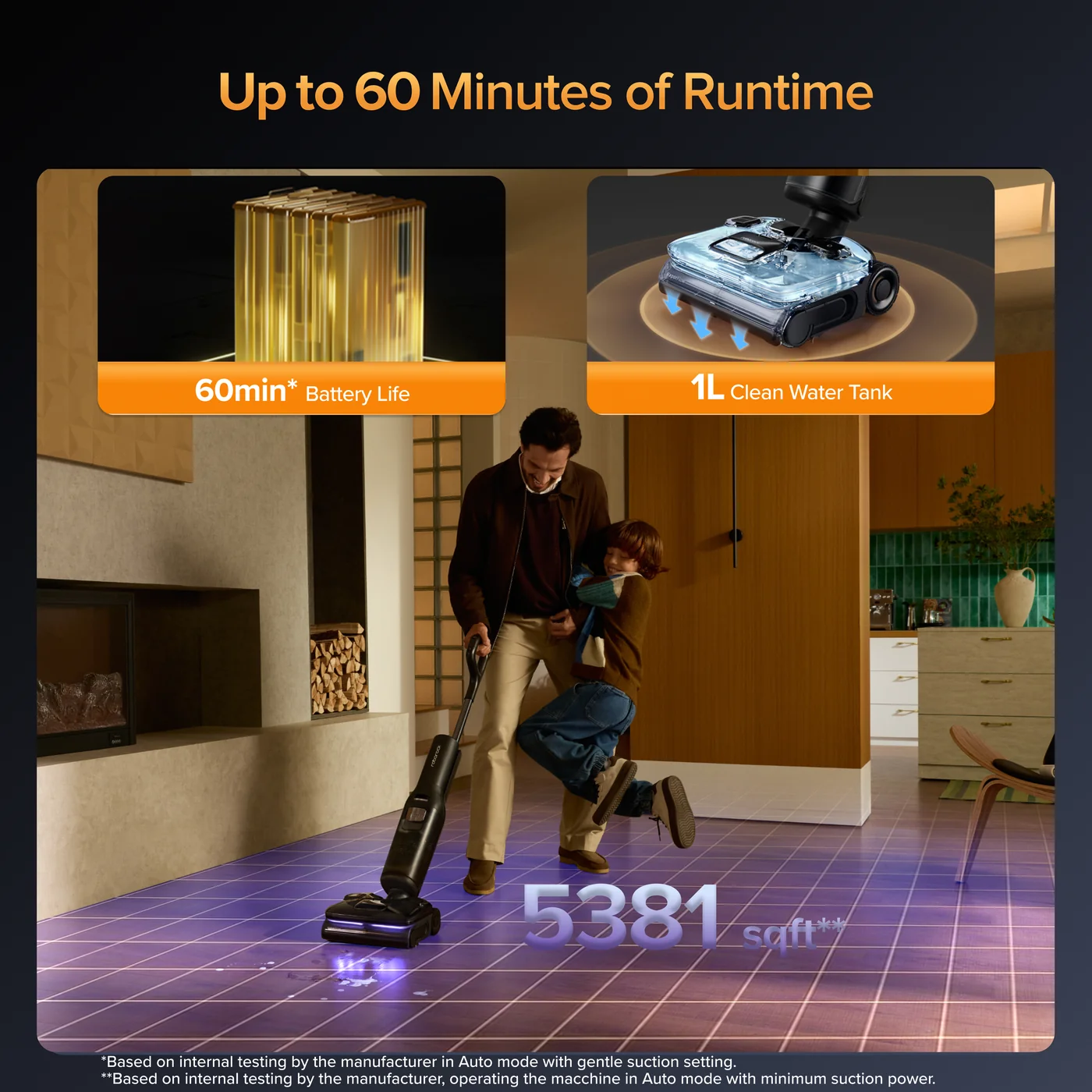 roborock f25 ultra wet dry vacuum with steam and high temperature cl