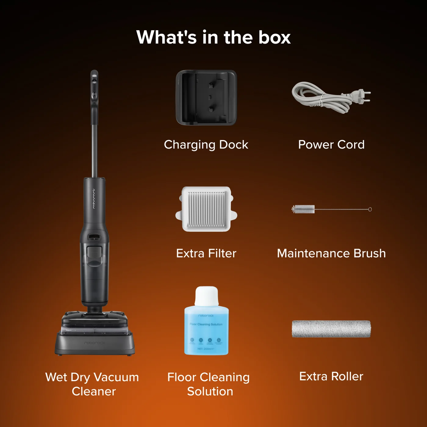 roborock f25 steam wet dry vacuum with steam and high temperature se